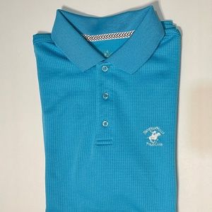 Short Sleeve Golf Polo Shirt Waffle Knit Pattern